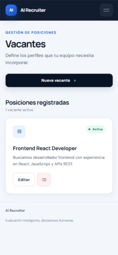 Vacantes de AI Recruiter en móvil